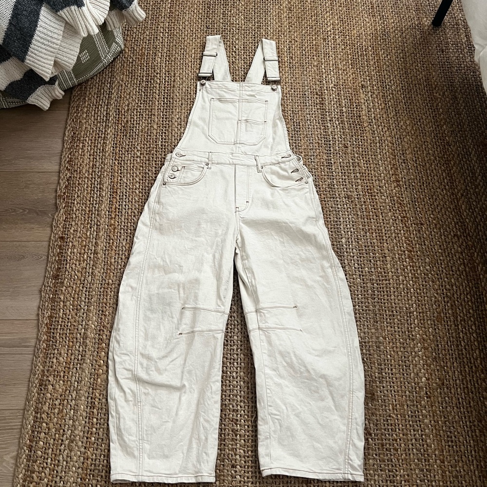 Free People Goodluck Barrel Overalls